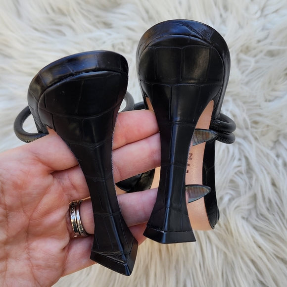 Schutz Lucimar Strappy Heeled Sandals Black - Picture 7 of 10